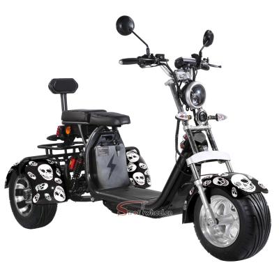 China 2021 1500W unisex electric scooter adult EEC COC approved adult electric motorcycle citycoco 60V 2*20Ah e scooter for sale