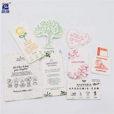 China Europe Eco Friendly New Implantable Seed Cards Creative Paper Tag Locator With Logo Printing for sale