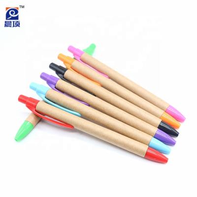 China Promotional Pen Eco-friendly Ball Pen Recycled Kraft Paper Pen for sale