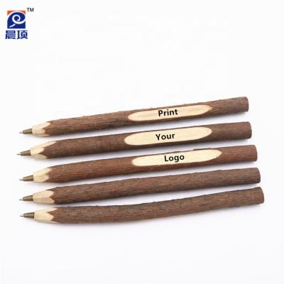 China Promotional Twig Wooden Pen Promotional Pen Tree Branch Natural Eco-friendly Wooden Ballpoint Pen for sale