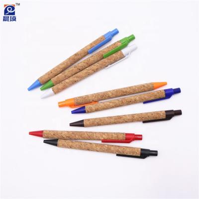 China Promotional Pen Customized eco pen recycled kraft paper cork wood pen for sale