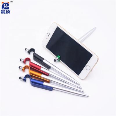 China Promotional Pen Cheap Plastic Pen With Phone Holder Ball Pen Mobile Phone Holder Pen for sale