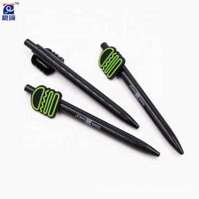 China Design Cartoon Promotional Pen Gift OEM Soft PVC Plastic Pen With Mold Clip Custom Ballpoint Pen for sale