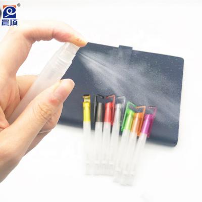 China Promotional pen 3 in 1 pen plastic ball pocket portable perfume hand sanitizer spray pen phone holder dlslnfectant for sale