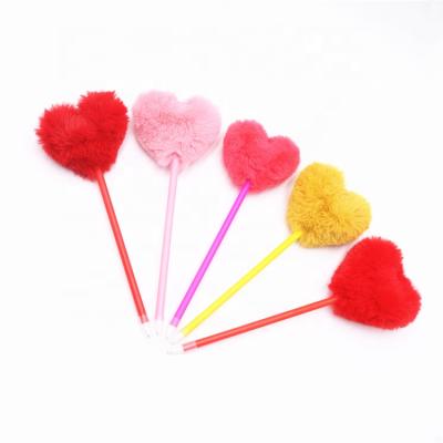 China Soft Touch Pen Cute Corloring Promotional Pom Pom Pen, furry pom pom pen for sale