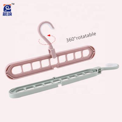 China Space Saving 2019 Hot 9 in 1 Cabinet Space Saving Clothes Hanger Travel Folding Magic Hanger for sale