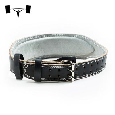 China 2020 Heavy Duty Gym Fitness High Density Buffalo Leather Belt Weightlifting Belt for sale