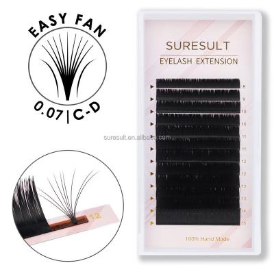 China Professional Ultralight Professional Wholesale Eyelash Extension Wholesale Volume Weight Fan Eyelash Extensions Easy for sale