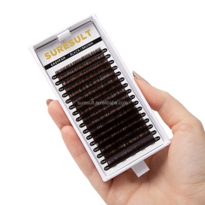 China Full Volume Ellipse Matte Flat Individual False Bulk Eyelash Extension In Stock for sale