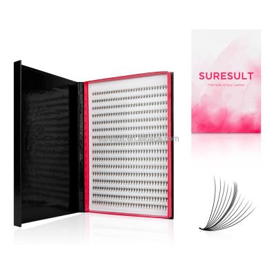 China Ultralight Weight 10d 0.05 Premade Fans Eyelash Extensions Pointed Stem Premade Fans Nail Tapered Pre Made Fans Eyelash Extensions for sale