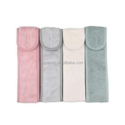 China Makeup Facial Headbands Logo Microfiber Women Headbands Suresult Hair Skin Care Facial Bandage Custom Cosmetic Adjustable Elastic Hair Band for sale