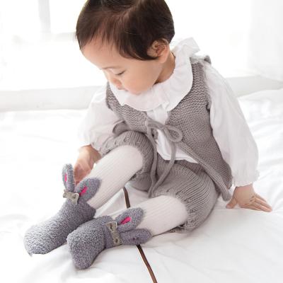 China Cute Girl Breathable Coral Fleece Socks Winter Baby Bunny Girls In Tube Socks for sale