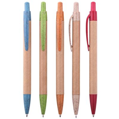 China Promotional Pen Wheat Straw Eco Pen Paper Material Recycled Eco Friendly Pen for sale