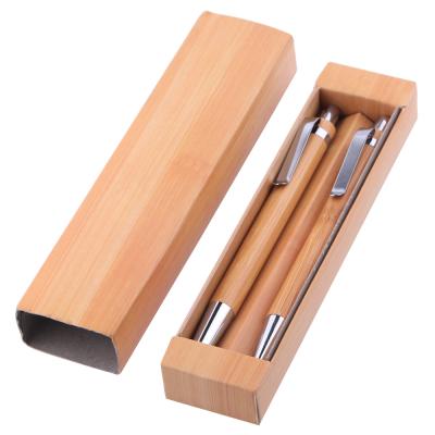 China Pen Customized Promotional Logo Bamboo Pen With Box Bamboo Pen Bamboo Pen Set for sale