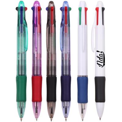 China Cheap Pen Plastic 4 color promotional ballpoint pen 4 in one pen promotion 4 in 1 pen for sale