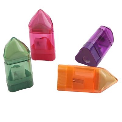 China Promotional Rubber Palstic Pencil Sharpener Eraser Pencil Sharpener for sale