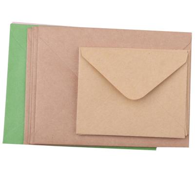 China Customized Size Mini ECO Paper Craft Envelope Gift Wrap Recycled Envelope Square Kraft Paper Envelope for sale