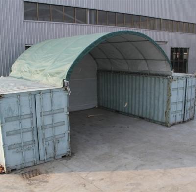 China Waterproof UV-Resistance Fireproof Construction 20ft Quick Dome Container Shelter With Back for sale