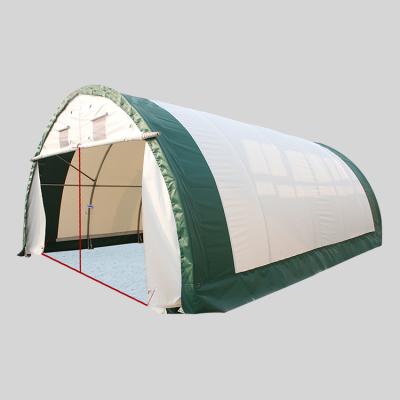 China Heavy Duty Shelter Container Shelter Temporary Hot Galvanized Livestock Storage Steel Frame Prefab Tent 3.66*6.1*2.44m for sale