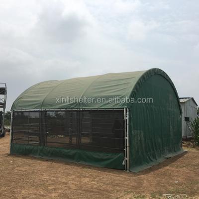 China 650g UV-Resistance PVC Waterproof Dome Shelter Livestock Shelter Portable Flame Retardant PVC Fabric Waterproof Shelter Tent for sale