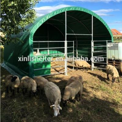 China Waterproof 8 m Span 650gsm PVC Cattle Shelter / Portable Cattle Shelter for sale