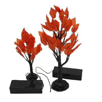 China Chirstmas decor maple tree with light for Christmas net red maple treeMini decorative Christmas tree for sale