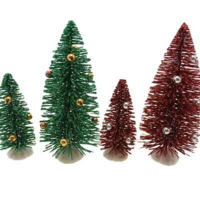 China Enigmatic Cedar Tree Decorated Mini Christamas Decoration Christmas Tree Table Top Tower Pine Beautiful for sale