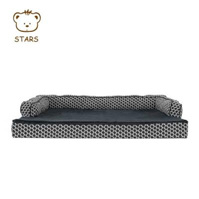 China Sustainable Wholesale Custom Pet Sofa Comfortable Memory Foam Dog Mat Dog Pet Bed For Animals for sale