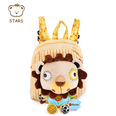 China Waterproof Custom Plush Toy Bag Plush Lion Backpack for Kids for sale