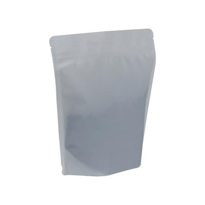 China 100% Recyclable Eco - Friendly Plain Pouches / 8Oz 250G Food White / Black Bags For Food / Tea Packaging for sale