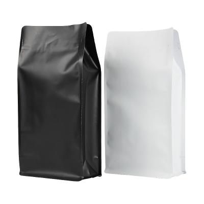 China Food American Style 1Lb 16Oz 500G Blank Black White Brown Block Bottom Pouch, Bag For Food Tea Packaging for sale