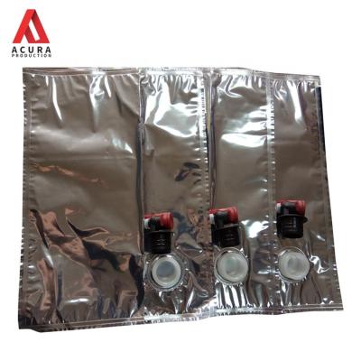 China Barrier 1L 2L 3L Aluminum Foil Liquid Coffee Wine Bag In Box With Valve for sale