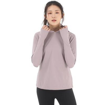 China Breathable Sports Tops Autumn Quick Dry Tight Training Fitness Running Sleeve T-Shirt Along With Hoodie for sale