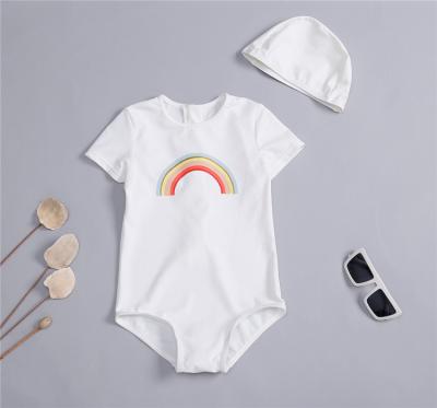 China Swimwear Rainbow Anti-UV One Piece Swimsuit for Kids Children Swimwear Girls for sale