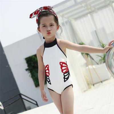 China Anti-UV Butterfly Swimwear One Piece Swimsuit for Kids Children Swimwear Girls for sale