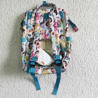 China Canvas No MOQ RTS Canvas Travel Diaper Backpack High Quality Functional Waterproof Bags Fashion Cartoon Mom Diaper Bag for sale