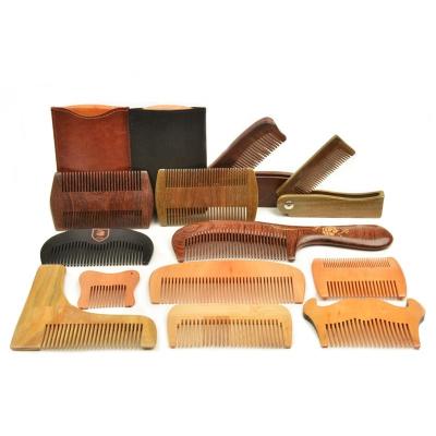 China Eco - Friendly No Snag Handmade Wooden Beard Mustache Hair Comb for sale