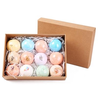 China Home All Natural Organic Handmade Oil Shower Bomb Bath Bomb Gift Set Private Label With Box for sale