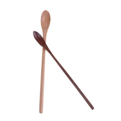 China Tropical Wooden Spoons Wooden Spoon Rice Soup Long Handle Dessert Spoon for sale