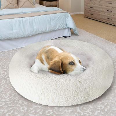 China Stuffed Plush Cat Kennel Dog Kennel Pet Bed Cat Pet Mat Round Pet Bed Stocked Room for Dogs and Cats for sale