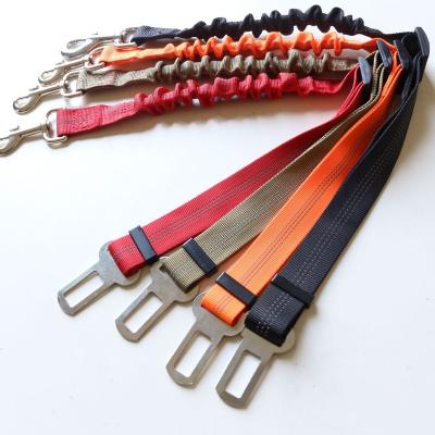 China Stocked Reflective Silk Dog Car Seat Belt Pet Pad Traction Rope Backing For Picking Up Custom Dog Leash for sale