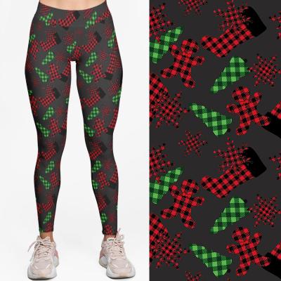 China Custom Printed Ladies Antibacterial Meiyang Sports Workout High Waist Fitness Christmas Stretchy Jeggings Pants Wear Women Clothing L for sale