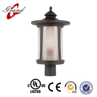 China Tempered Glass UL &CE Certificates Solar Outdoor Street Post Light Lantern for sale