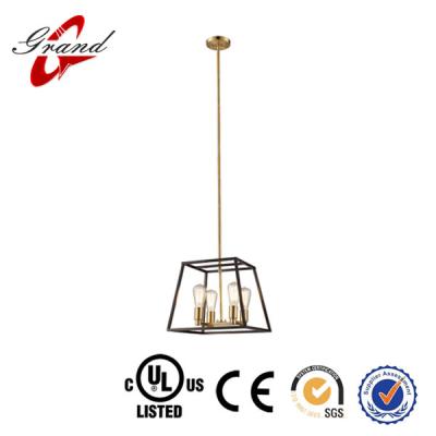 China Industrial Retro Vintage Iron Pendant Lamp , Antique Copper Iron Chandelier Lighting for sale