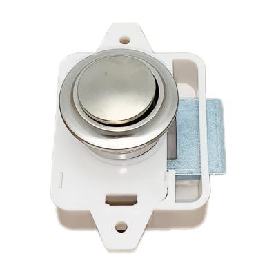 China Push Button RV Cabinet Lock Zinc Alloy And Plastic Smooth Lock for sale