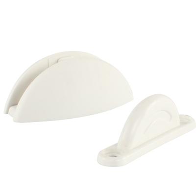 China Easy Installtion Safety Pad Wedge Rubber White Plastic Shower Door Stopper for sale