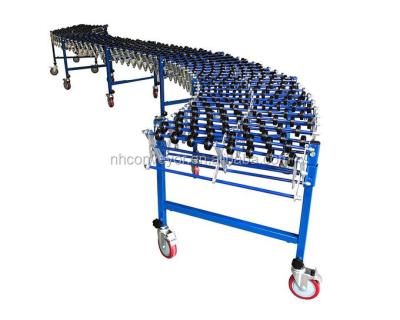 China Heat Resistant Flexible Conveyor Skate-Wheel Accordion Conveyor for sale