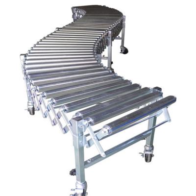 China Hotels Delivery Width 600mm Length 4.8m Running Fast Flexible Roller Conveyor for sale