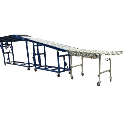 China Heat resistant flexible expandable zinc steel roller conveyor for container retractable roller conveyors for sale