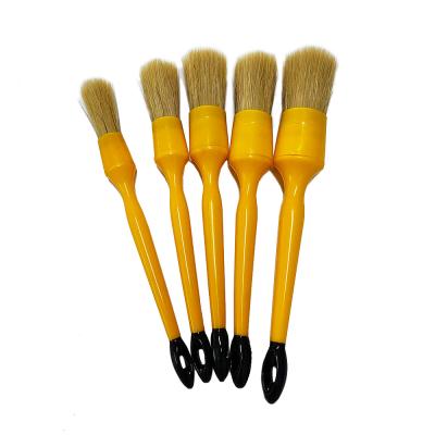 China Auto Detailing Car Cleaning Brush Eco-Friendly Car Cleaning Brush New Style Round Bristle Brush for sale